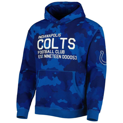 Shop The Wild Collective Royal Indianapolis Colts Camo Pullover Hoodie