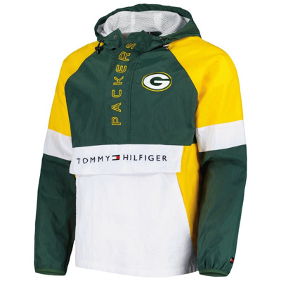 Shop Tommy Hilfiger Green Green Bay Packers Quarter-zip Pullover Hoodie
