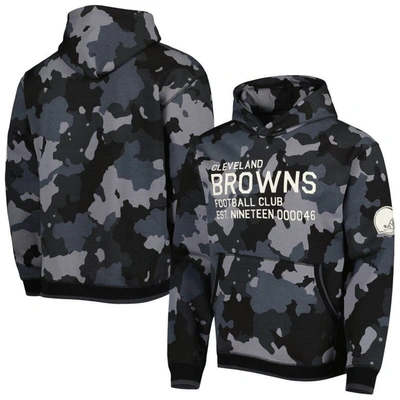 Shop The Wild Collective Black Cleveland Browns Camo Pullover Hoodie