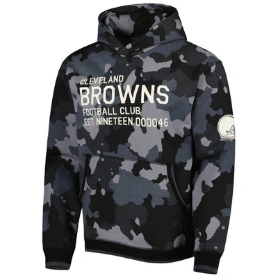 Shop The Wild Collective Black Cleveland Browns Camo Pullover Hoodie