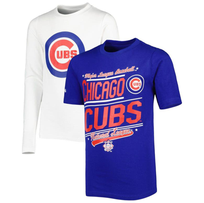 Shop Stitches Youth  Royal/white Chicago Cubs Combo T-shirt Set