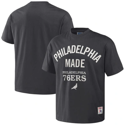 Shop Staple Nba X  Anthracite Philadelphia 76ers Heavyweight Oversized T-shirt