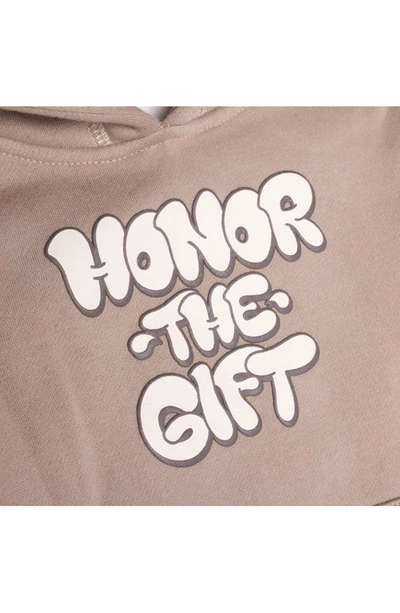 Shop Honor The Gift Kids' Bubble Logo Hoodie In Sand