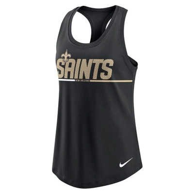 Shop Nike Black New Orleans Saints Team Name City Tri-blend Racerback Tank Top