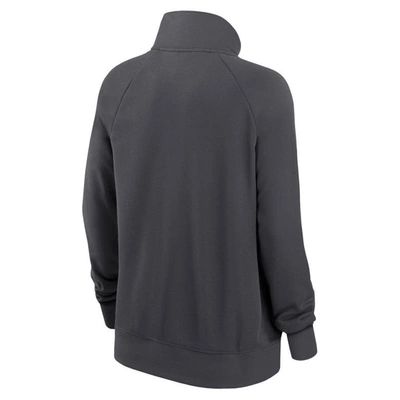 Shop Nike Charcoal Seattle Seahawks Premium Raglan Performance Half-zip Sweatshirt