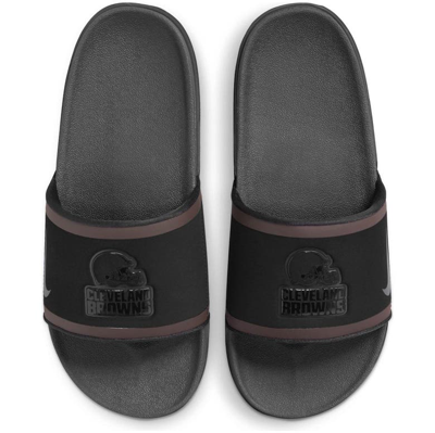 Shop Nike Cleveland Browns Team Off-court Slide Sandals In Black