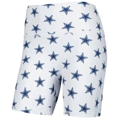 Shop Kadyluxe White Dallas Cowboys Allover Print Biker Shorts