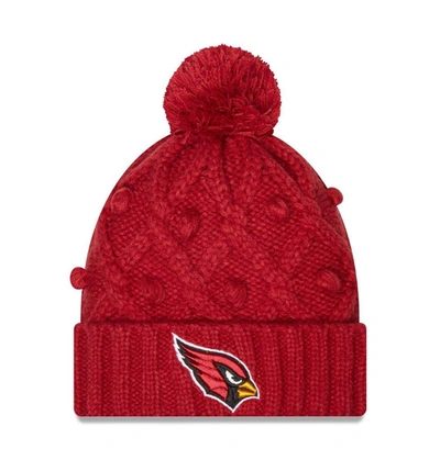 Shop New Era Cardinal Arizona Cardinals Toasty Cuffed Knit Hat With Pom