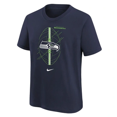 Shop Nike Preschool  Navy Seattle Seahawks Icon T-shirt