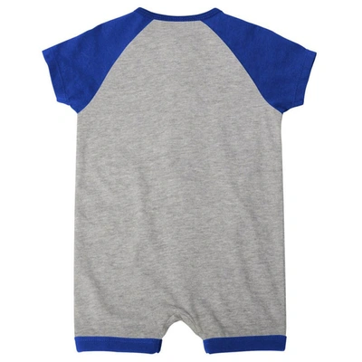 Outerstuff Infant  Heather Gray Toronto Blue Jays Extra Base Hit Raglan Full-snap Romper In Heather Gray