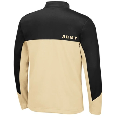 Shop Colosseum Black/gold Army Black Knights Triple Dog Dare Quarter-zip Jacket