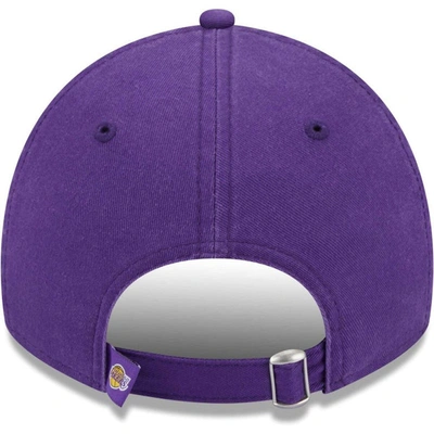 Shop New Era Purple Los Angeles Lakers Leaves 9twenty Adjustable Hat