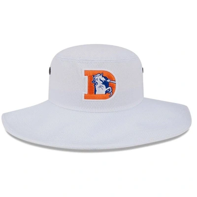 Shop New Era White Denver Broncos 2023 Nfl Training Camp Throwback Panama Bucket Hat