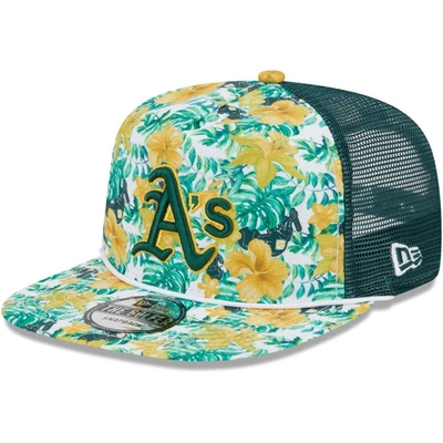 Shop New Era Oakland Athletics Tropic Floral Golfer Lightly Structured Snapback Hat In Green