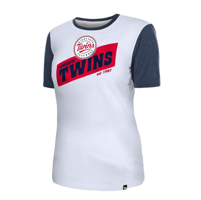 Shop New Era White Minnesota Twins Colorblock T-shirt