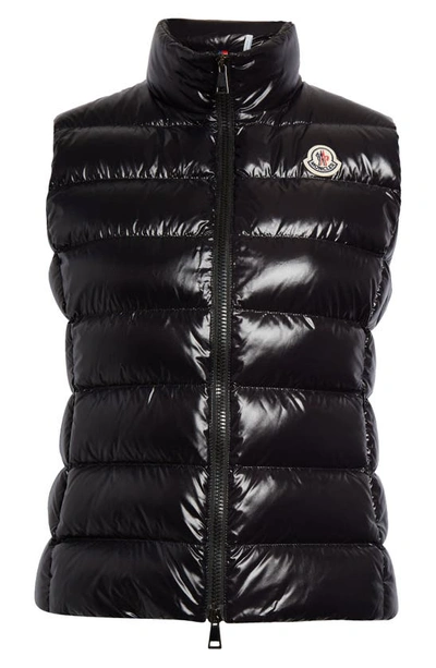 Shop Moncler Ghany Mock Neck Down Puffer Vest In Black