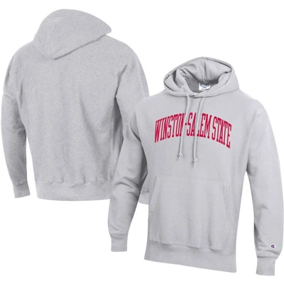 Shop Champion Gray Winston-salem State Rams Tall Arch Pullover Hoodie