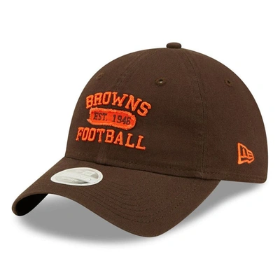 Shop New Era Brown Cleveland Browns Formed 9twenty Adjustable Hat