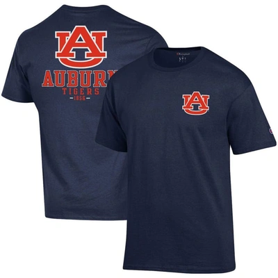Shop Champion Navy Auburn Tigers Stack 2-hit T-shirt