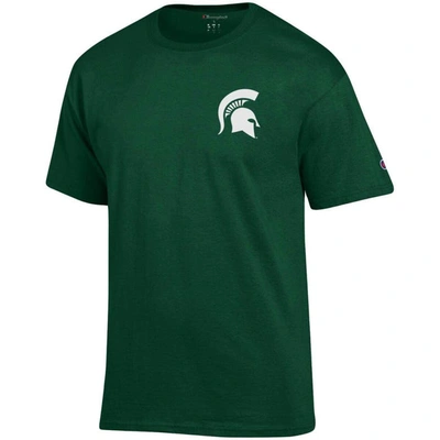 Champion Green Michigan State Spartans Stack 2-hit T-shirt In Green