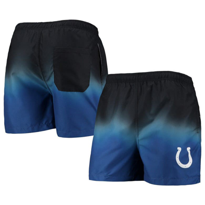 Shop Foco Black/royal Indianapolis Colts Dip-dye Swim Shorts
