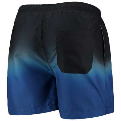 Shop Foco Black/royal Indianapolis Colts Dip-dye Swim Shorts