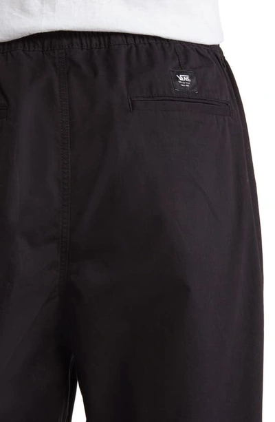 Shop Vans Drawstring Waist Cotton Pants In Black