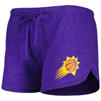 Shop Concepts Sport Heather Black/heather Purple Phoenix Suns Team Raglan Long Sleeve T-shirt & Shorts Sl
