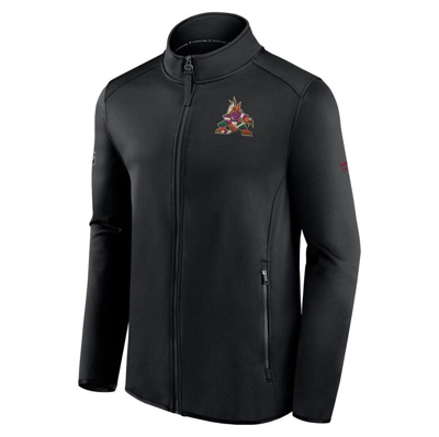 Shop Fanatics Branded Black Arizona Coyotes Authentic Pro Rink Fleece Full-zip Jacket