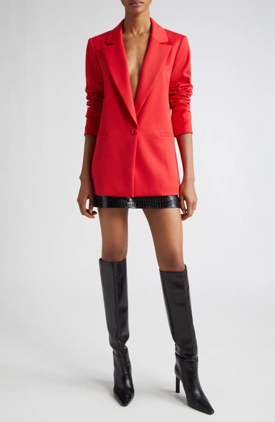 Shop Alice And Olivia Denny Oversize Blazer In Perfect Ruby