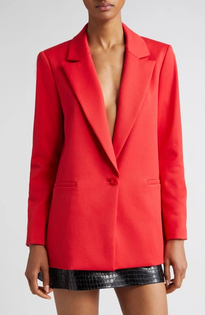 Shop Alice And Olivia Denny Oversize Blazer In Perfect Ruby