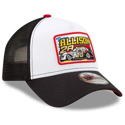 Shop New Era White/black Davey Allison Legends 9forty A-frame Adjustable Trucker Hat