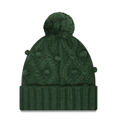 Shop New Era Green Green Bay Packers Toasty Cuffed Knit Hat With Pom