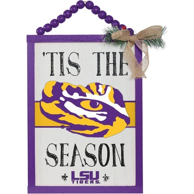 Shop Foco Lsu Tigers 'tis The Season Sign In Purple