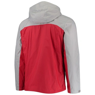 Shop Columbia Gray/scarlet Ohio State Buckeyes Glennaker Storm Full-zip Jacket