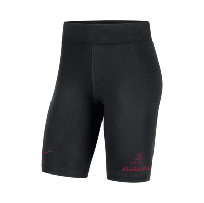 Shop Nike Black Alabama Crimson Tide Essential Tri-blend Bike Shorts