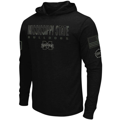 Shop Colosseum Black Mississippi State Bulldogs Oht Military Appreciation Hoodie Long Sleeve T-shirt