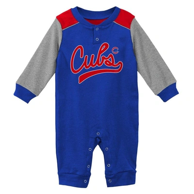 Shop Outerstuff Newborn & Infant Royal/heathered Gray Chicago Cubs Scrimmage Long Sleeve Jumper