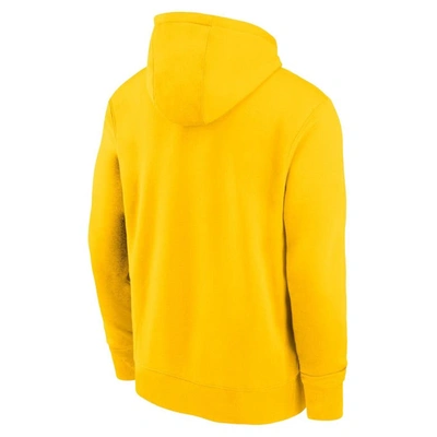 Shop Nike Yellow Barcelona Club Logo Pullover Hoodie