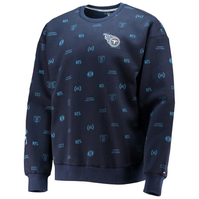 Shop Tommy Hilfiger Navy Tennessee Titans Reid Graphic Pullover Sweatshirt