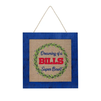 Shop Foco Buffalo Bills 12'' Double-sided Burlap Sign In Blue