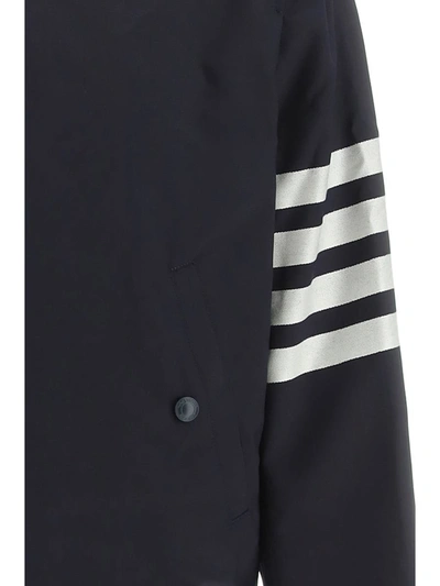 Shop Thom Browne Jackets In Navy