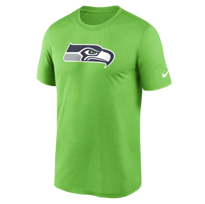 Shop Nike Neon Green Seattle Seahawks Legend Logo Performance T-shirt
