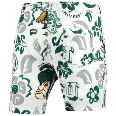 Shop Wes & Willy White Michigan State Spartans Vault Tech Swimming Trunks