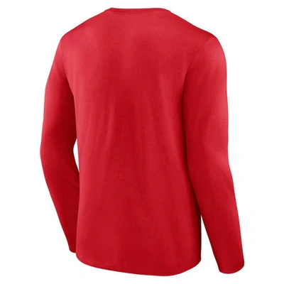 Shop Profile Red Wisconsin Badgers Big & Tall Two-hit Graphic Long Sleeve T-shirt