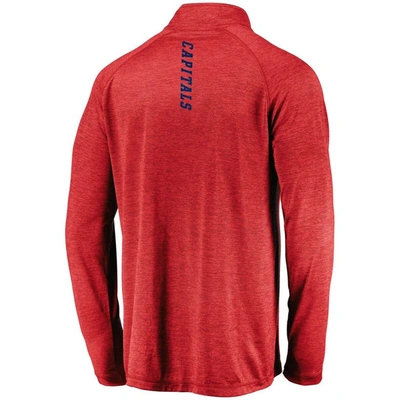 Shop Fanatics Branded Red Washington Capitals Contenders Welcome Quarter-zip Pullover Jacket
