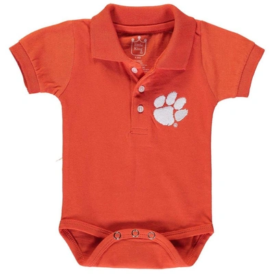 Shop Little King Infant Orange Clemson Tigers Polo Bodysuit