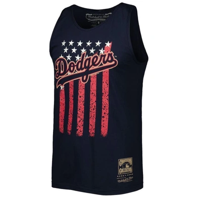 Shop Mitchell & Ness Navy Los Angeles Dodgers Cooperstown Collection Stars And Stripes Tank Top