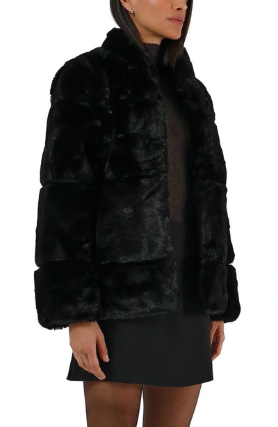 Shop Apparis Skylar Recycled Faux Fur Jacket In Noir