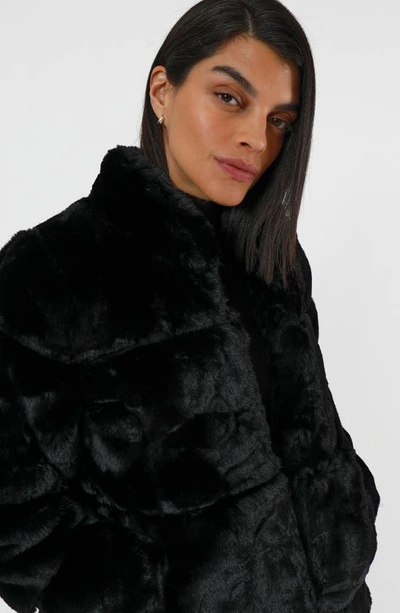 Shop Apparis Skylar Recycled Faux Fur Jacket In Noir